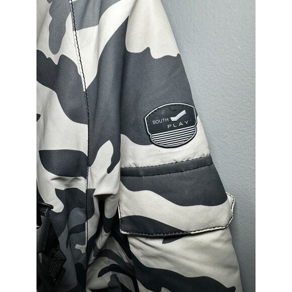 SP Southplay Military Camo Jacket Men’s Small Hooded Puffer Coat Winter Warm - Picture 6 of 12